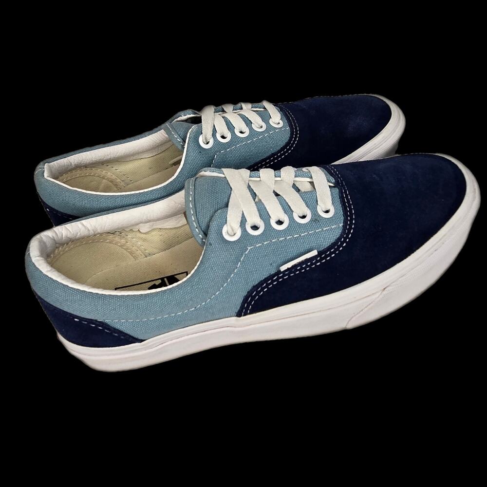 Vans Era Skater Shoes Two-Tone Blue Suede & Canvas‎ Sneakers Women's Size 8